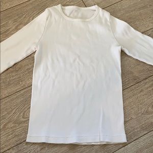 Brandy Melville white ribbed longsleeve